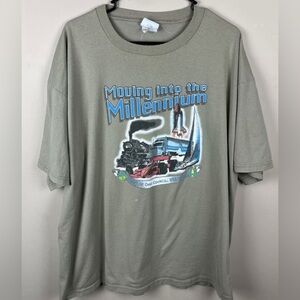 Vintage Boy Scouts 1999 BSA  TShirt Millennium Space Shuttle Train Y2k 2xl